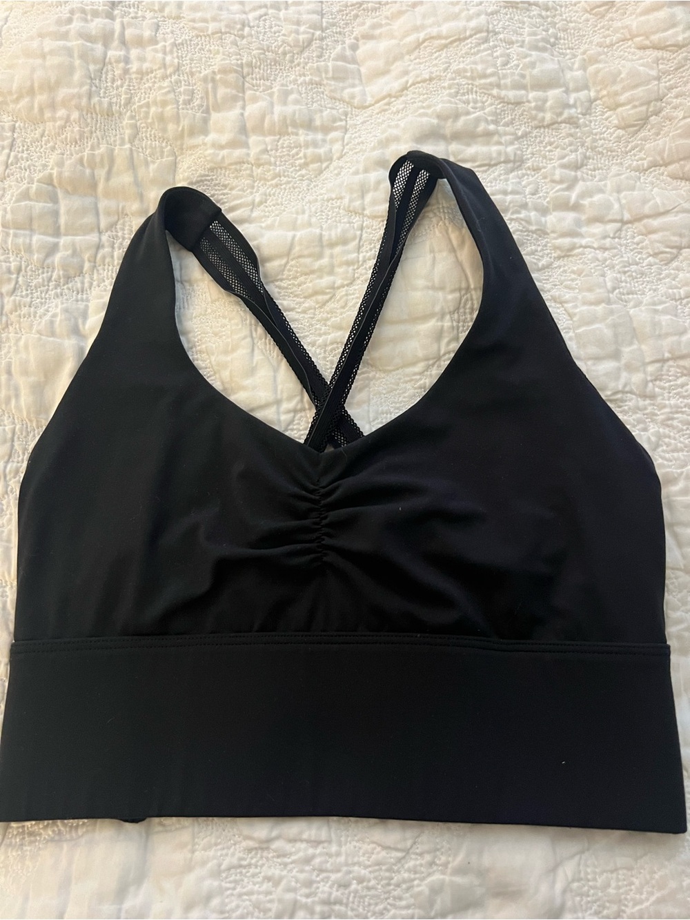 Fabletics Black Crossback Sports Bra